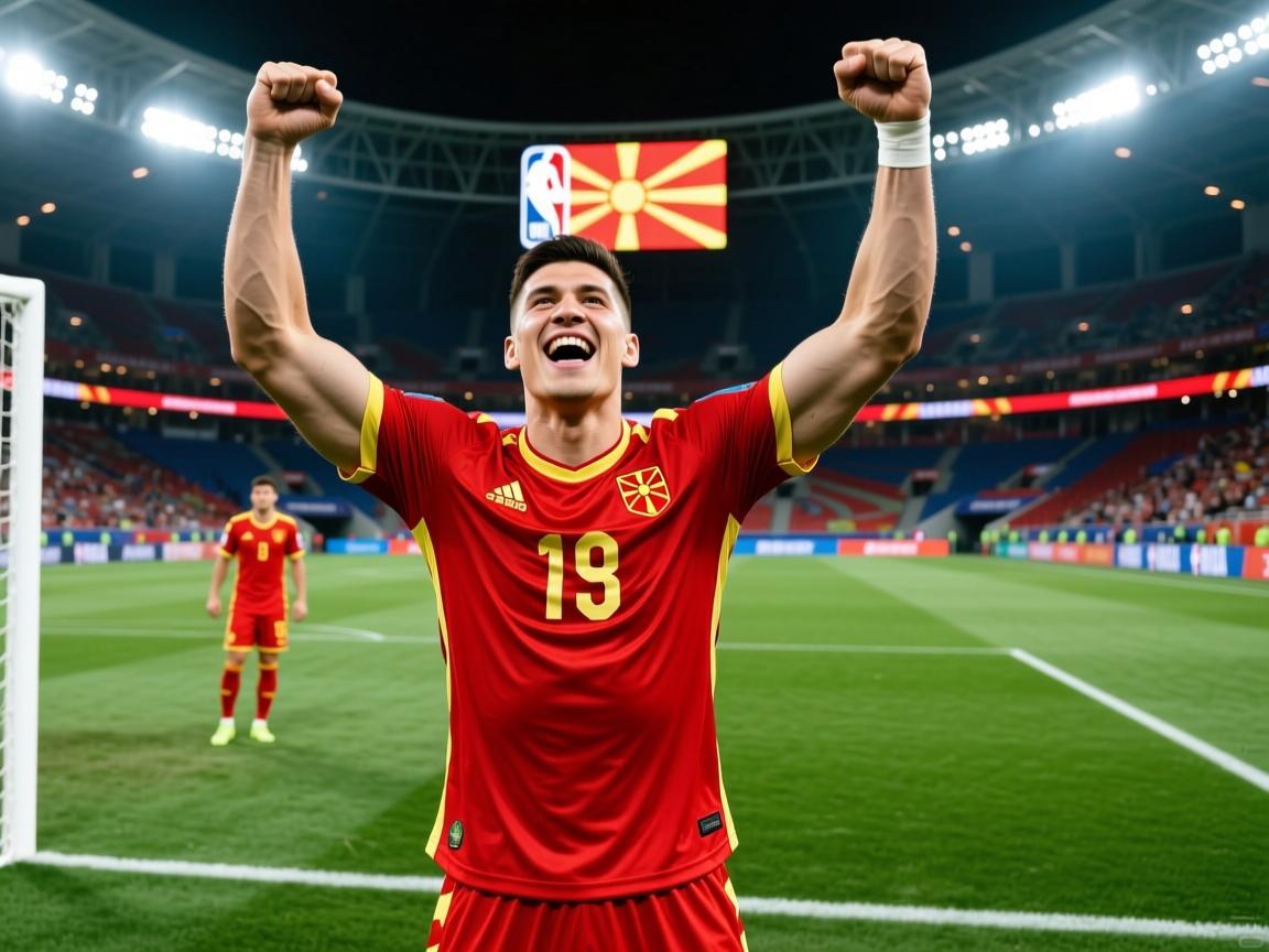 北马其顿选手在国际足球赛事中大获胜利